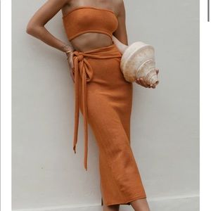 wrap cut out dress by tan-lines NWT